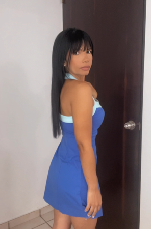 Blue Button Dress