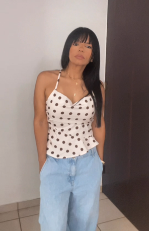 Polka Dot Bow Top