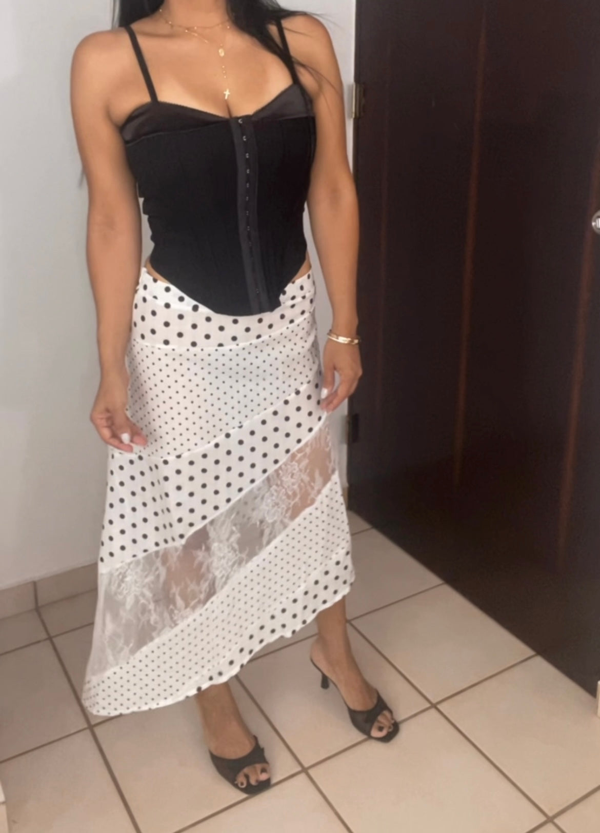 Polka Dot Lace Skirt